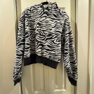 Replay Black and White Patterned Hoodie